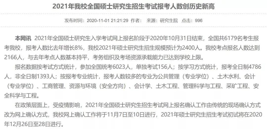 選錯報考點還能修改嗎?7所院校公布21年報考數據,報考人數創新高!