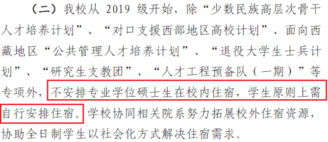 研究生大規模擴招之后,全日制也不提供住宿了嗎?