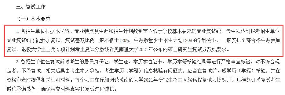 2021考研分數線:南通大學復試分數線_復試時間_國家線公布!